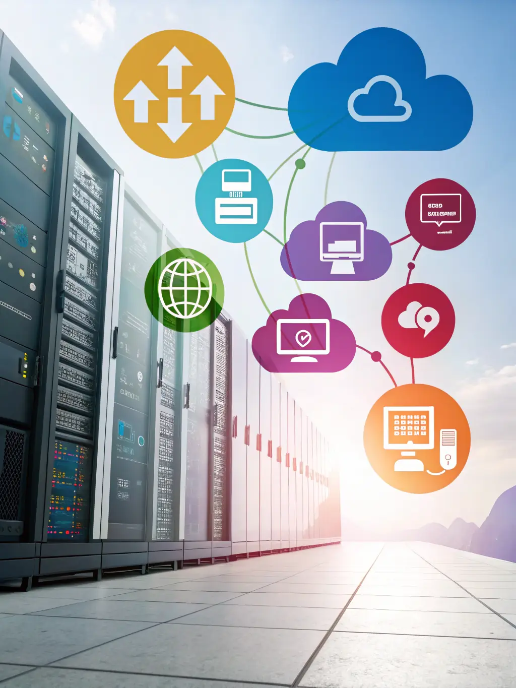 A visual representation of various online services seamlessly integrated, highlighting Z.com Thailand's comprehensive solutions.